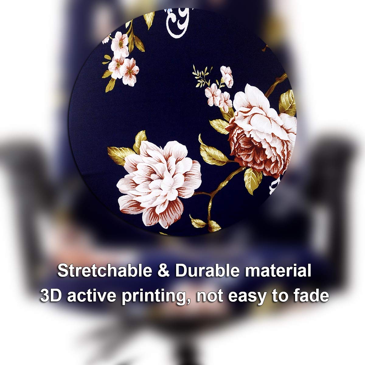 Stretch Office Chair Cover - Modern Peony Print for Home & Office
