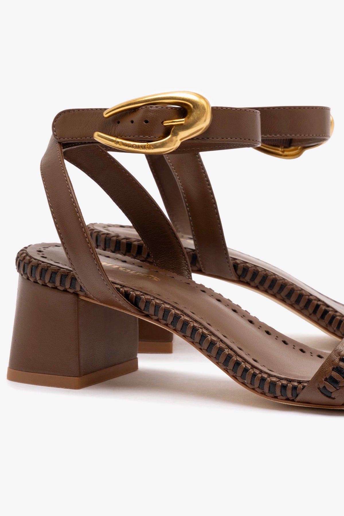 Verona Block Heel Sandals for Women - Comfortable Burnt Umber Leather Summer Shoes | Perfect for Beach, Vacation & Casual Outfits