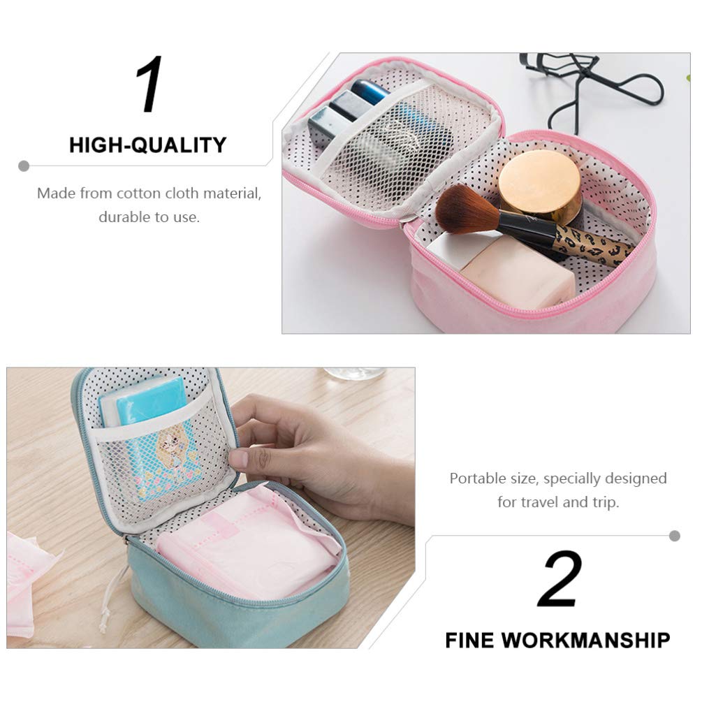 Healifty 4-Piece Waterproof Travel Cosmetic Organizer Set - Small Makeup Bags for Jewelry, Lipstick, Electronics - Perfect for Women & Girls Travel Accessories | Ideal for Vacation, Gym, Daily Use & On-the-Go Organization
