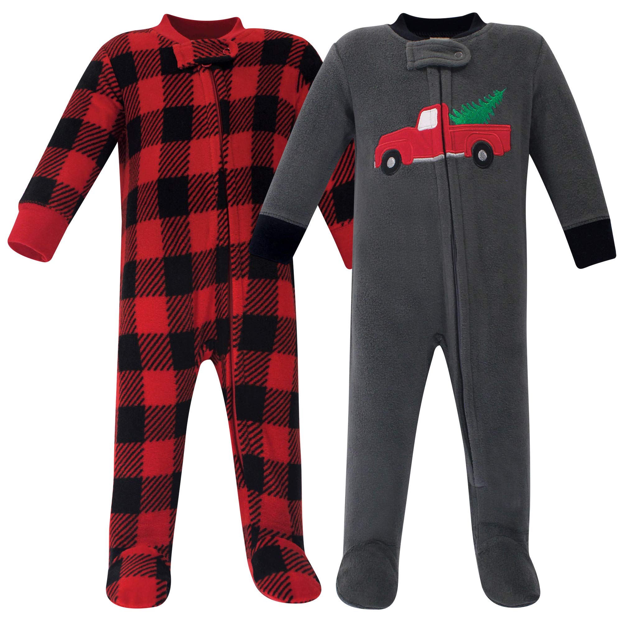 Hudson Baby Unisex Fleece Sleep and Play Romper - Soft & Warm One-Piece Pajamas for Newborns, Infants & Toddlers - Perfect for Winter Nights, Nursery & Playtime
