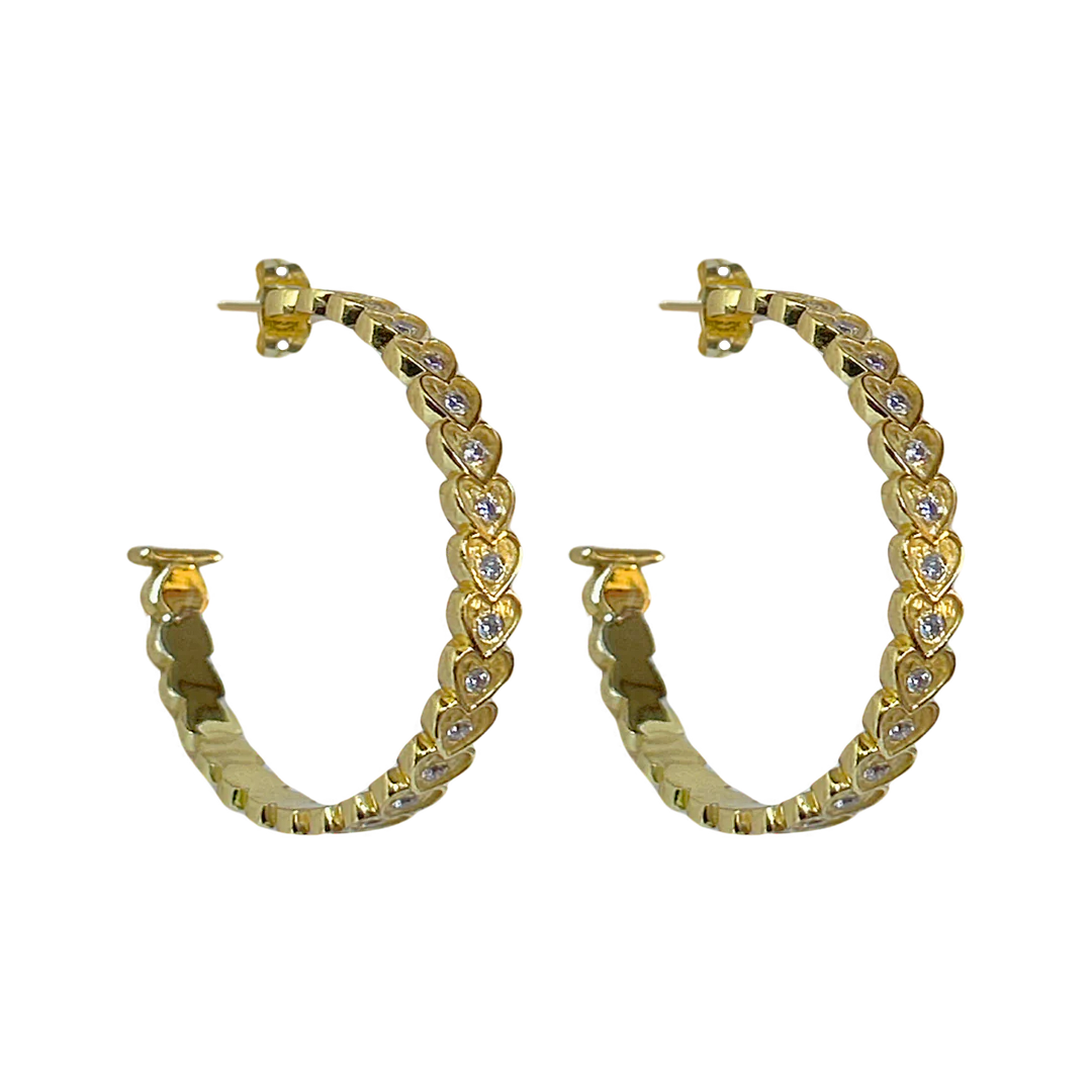 Amber Hoop Earrings | 14K Gold Plated | Elegant & Durable Jewelry for Women | Perfect for Parties, Weddings & Everyday Wear