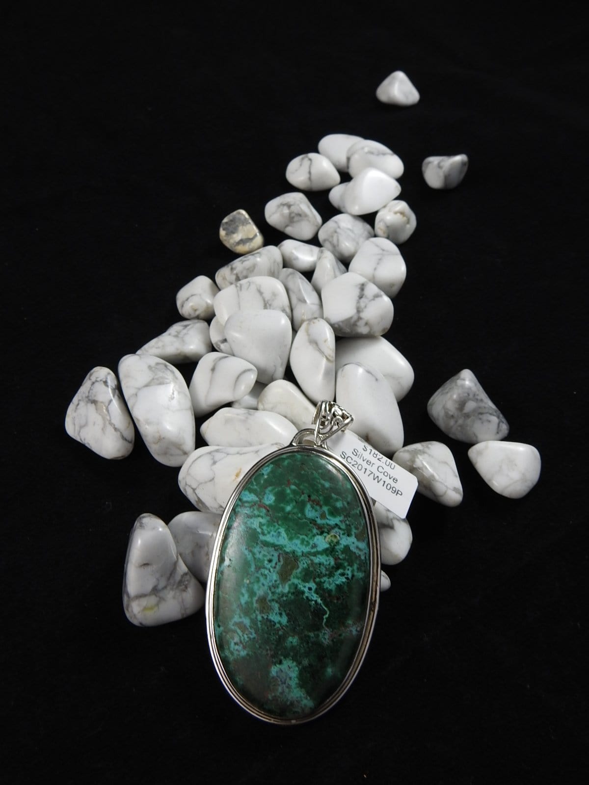 Chrysocolla Sterling Silver Pendant - Natural Gemstone Jewelry for Women, Handmade Necklace for Spiritual Healing & Energy Balance | Perfect for Meditation, Yoga & Everyday Wear