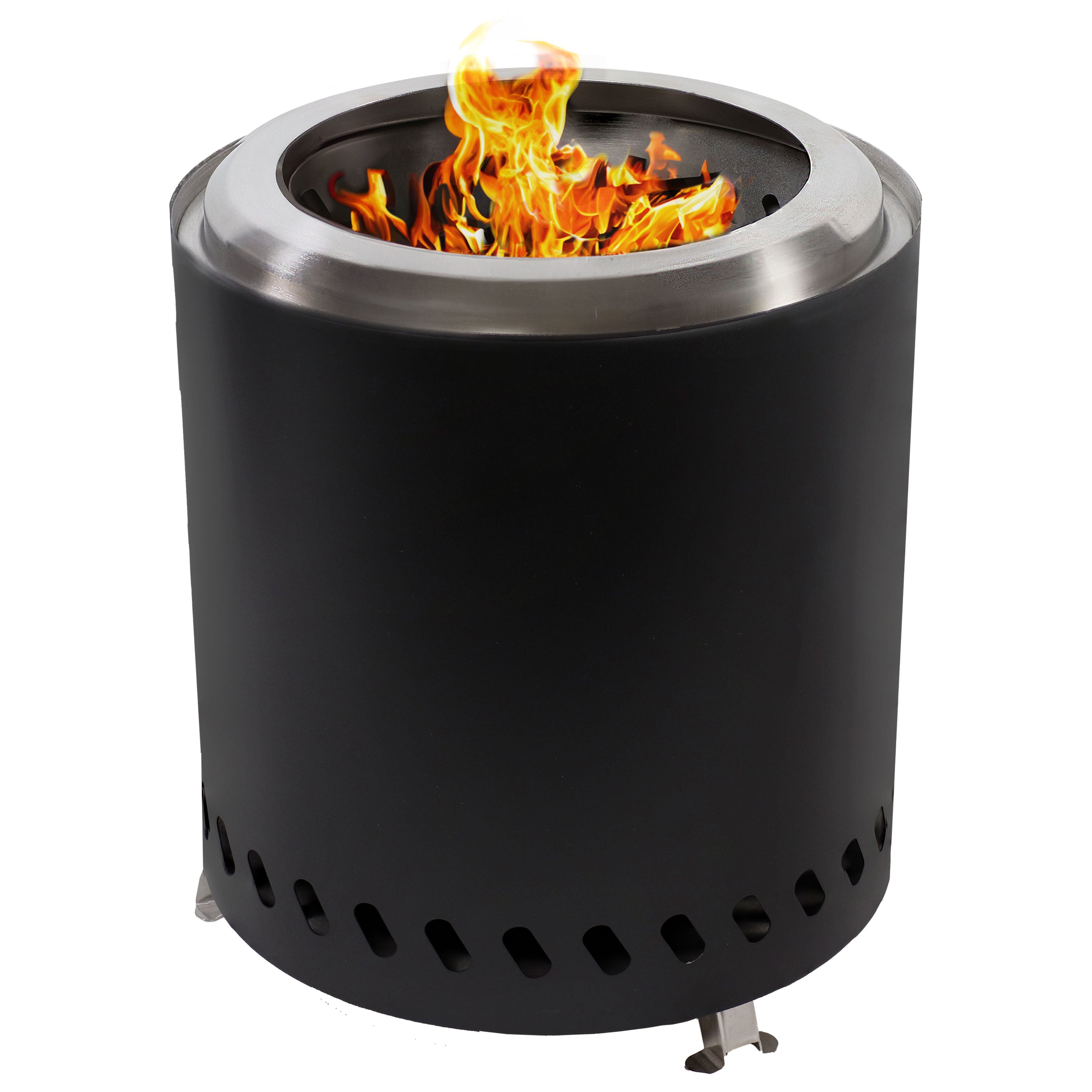 Sunnydaze Portable Tabletop Smokeless Fire Pit with Carry Bag & Poker - Perfect for Camping, Backyard, Patio & Outdoor Gatherings
