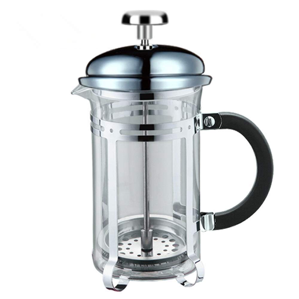 XUXUWA French Press Coffee Maker - 300ml Glass & Stainless Steel for Home/Office Brewing