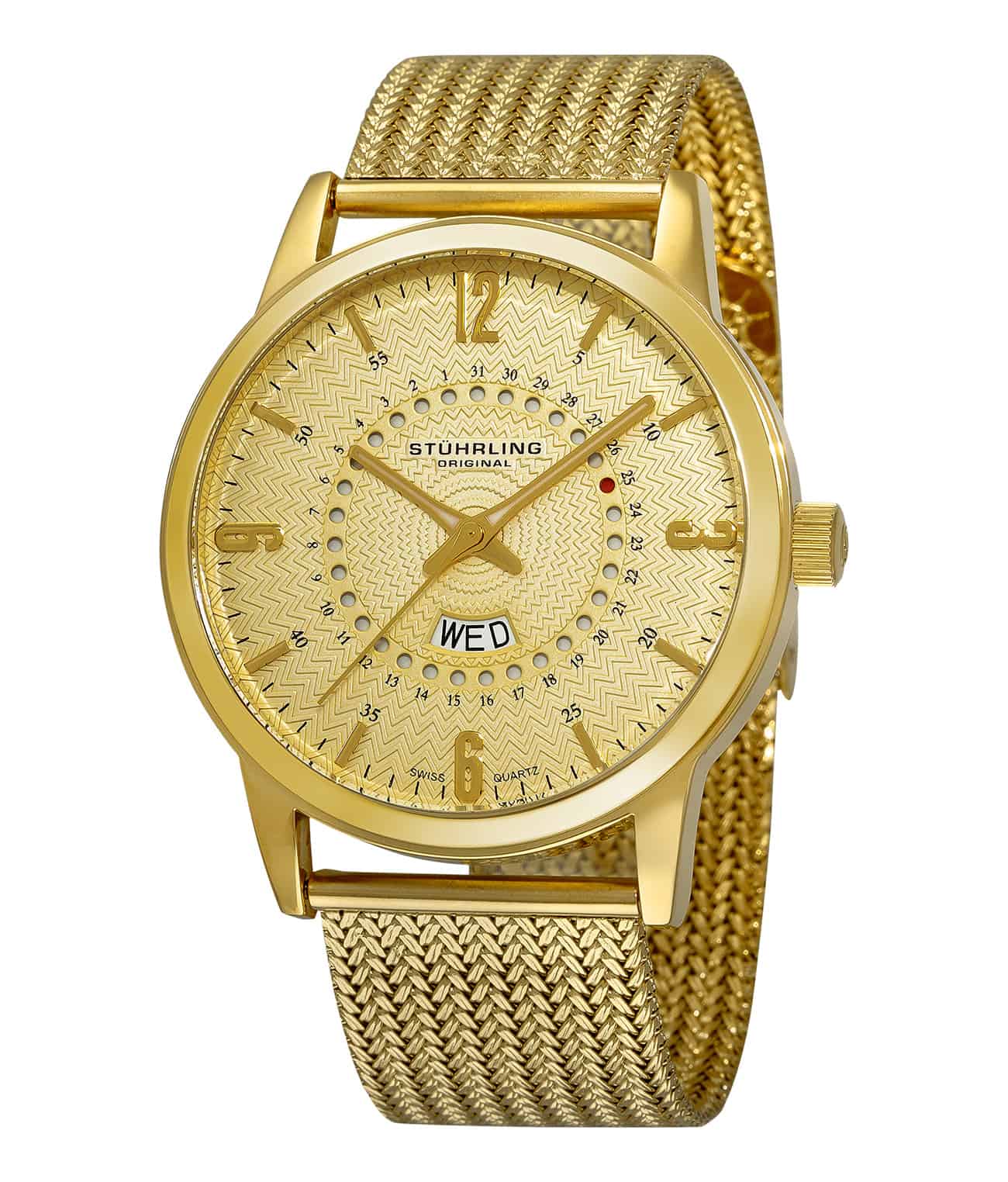 Jupiter 345M Quartz Watch 46mm Classic Mesh Band - Stylish Men's Wristwatch for Business, Casual & Outdoor Activities