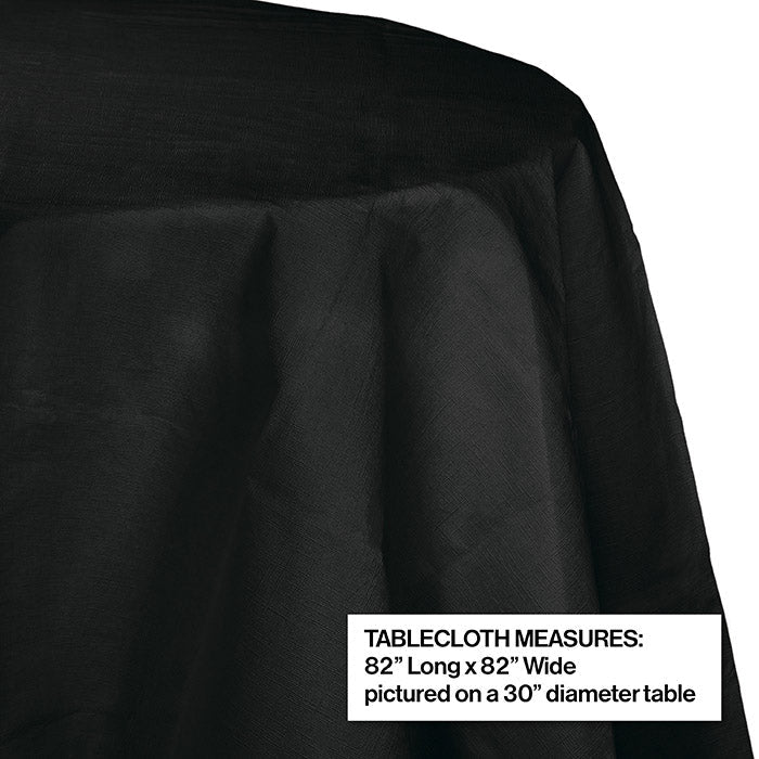 12-Piece Bulk Black Velvet Round Paper Table Covers - 82 Inch Diameter - Elegant Party Decorations for Weddings, Banquets, and Special Events