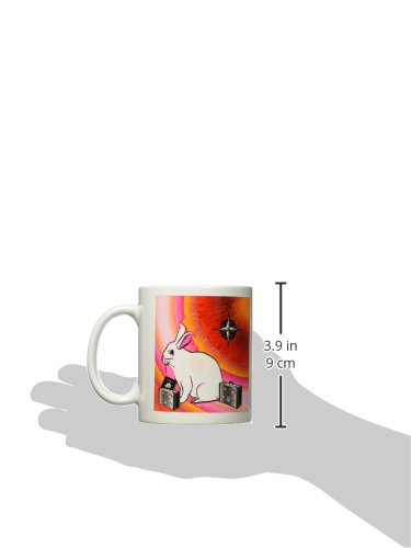 3D Rose Travel Bunny Ceramic Mug - 11 oz Insulated Coffee Cup with Cute Bunny Design - Perfect for Travel, Office, and Home Use