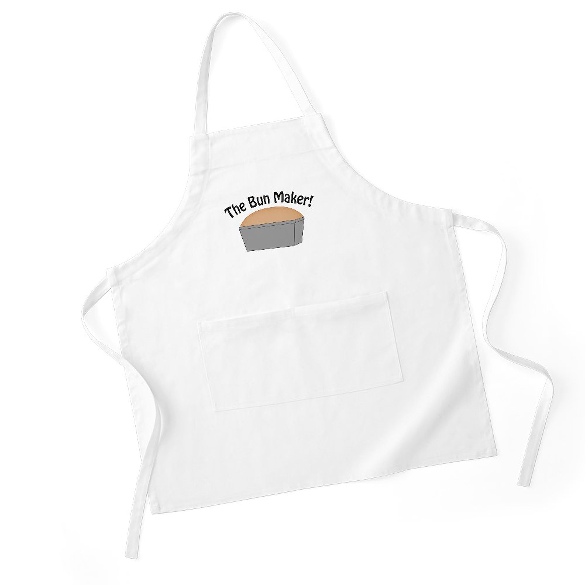 CafePress The Bun Maker Kitchen Apron with Pockets - Adjustable Grilling & Baking Apron for BBQ, Cooking & Baking - Perfect for Home Chefs & Outdoor Grilling