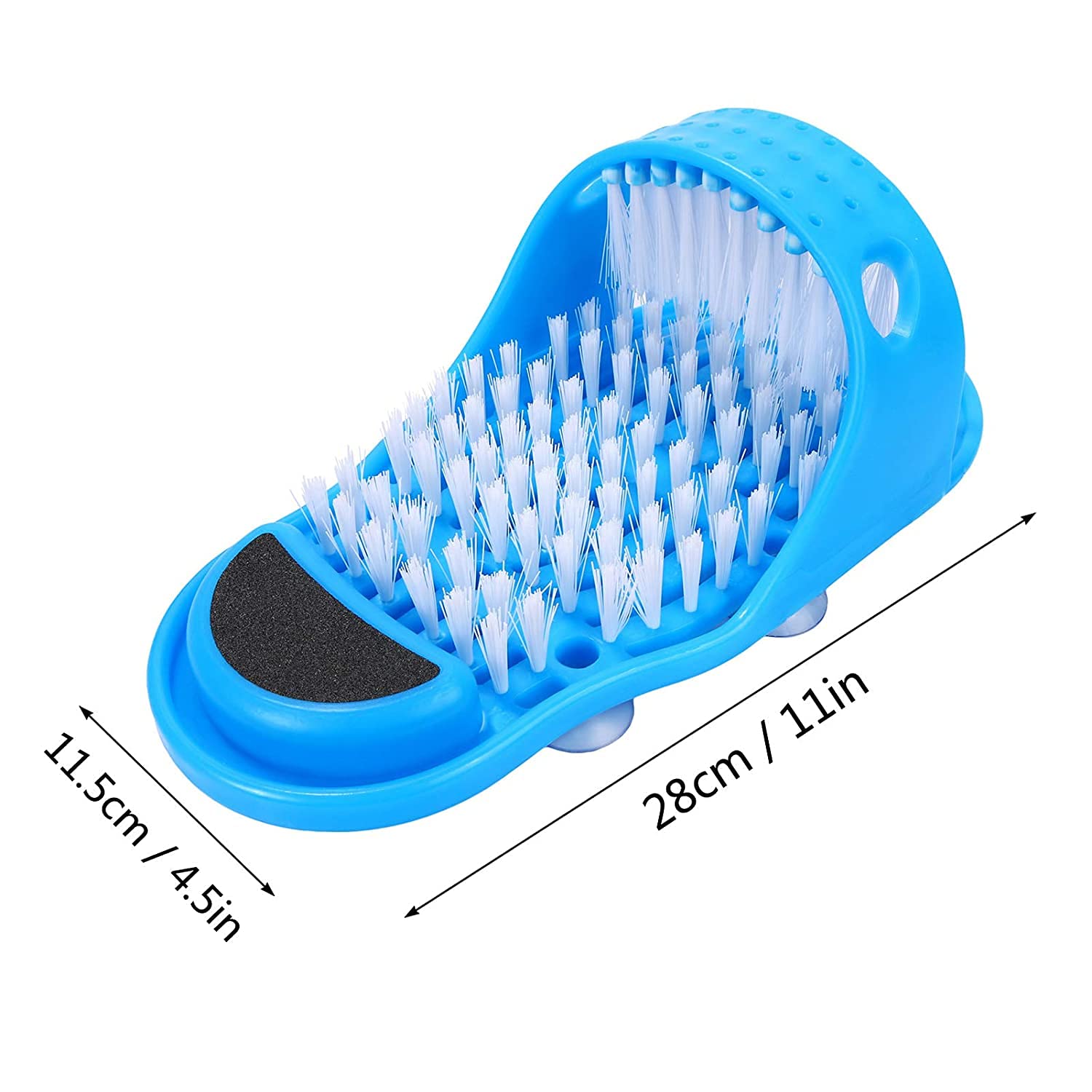 Evermarket Magic Feet Cleaner - Exfoliating Foot Scrubber & Massager Slipper for Shower & Spa | Easy Feet Cleaning Brush for Men & Women | Blue (1 Piece) | Perfect for Home Pedicure & Relaxation