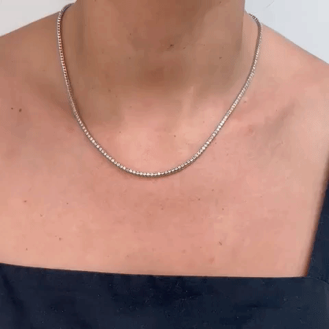 3.50ct Diamond Tennis Necklace 14K Gold 1.6mm 4-Prong Setting - Ready to Ship | Elegant Jewelry for Weddings, Anniversaries & Special Occasions