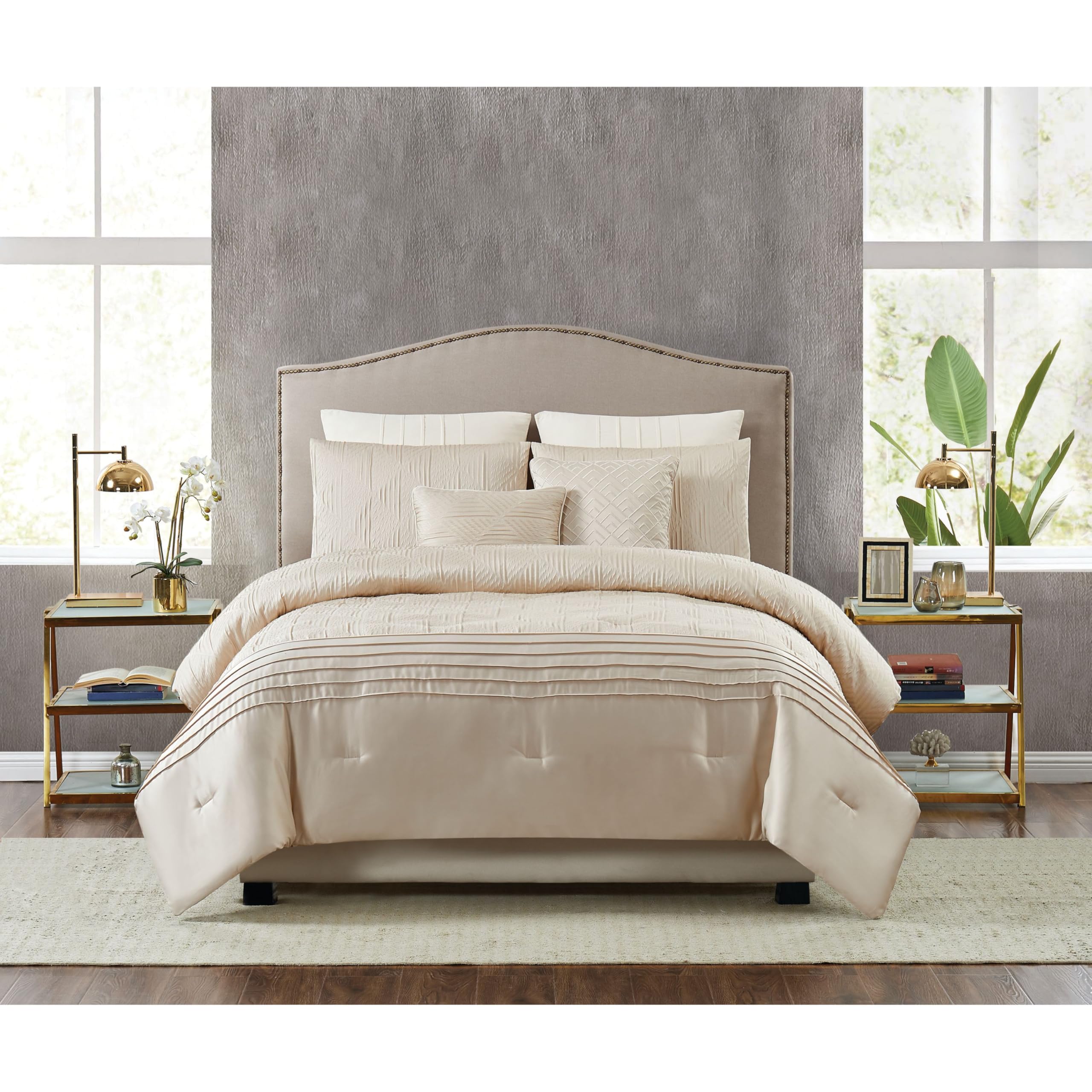 Noelle King Size Comforter Set - Luxurious Gold Bedding for Ultimate Comfort | Perfect for Master Bedrooms, Guest Rooms & Cozy Nights