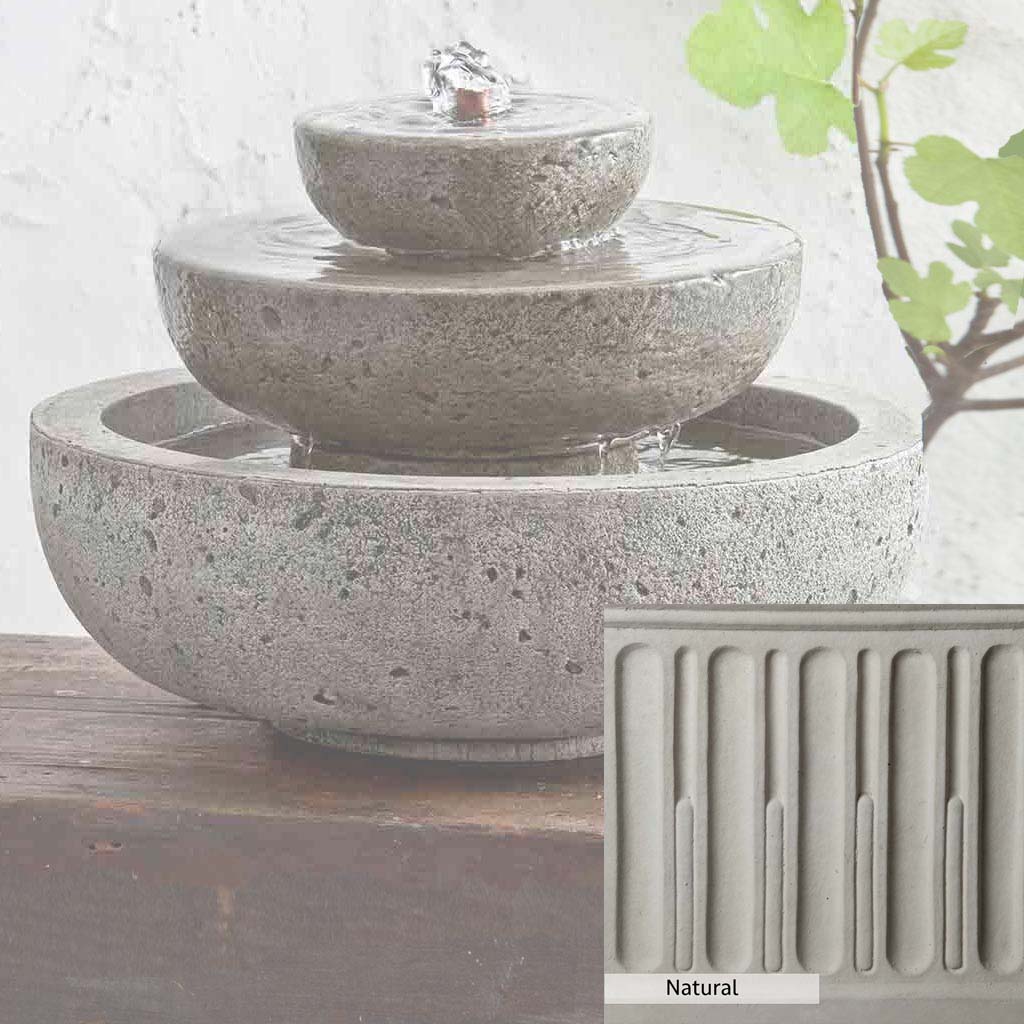 Campania International M Series Platia Outdoor Water Fountain - Elegant Garden Decor for Patio, Yard, and Landscape Design