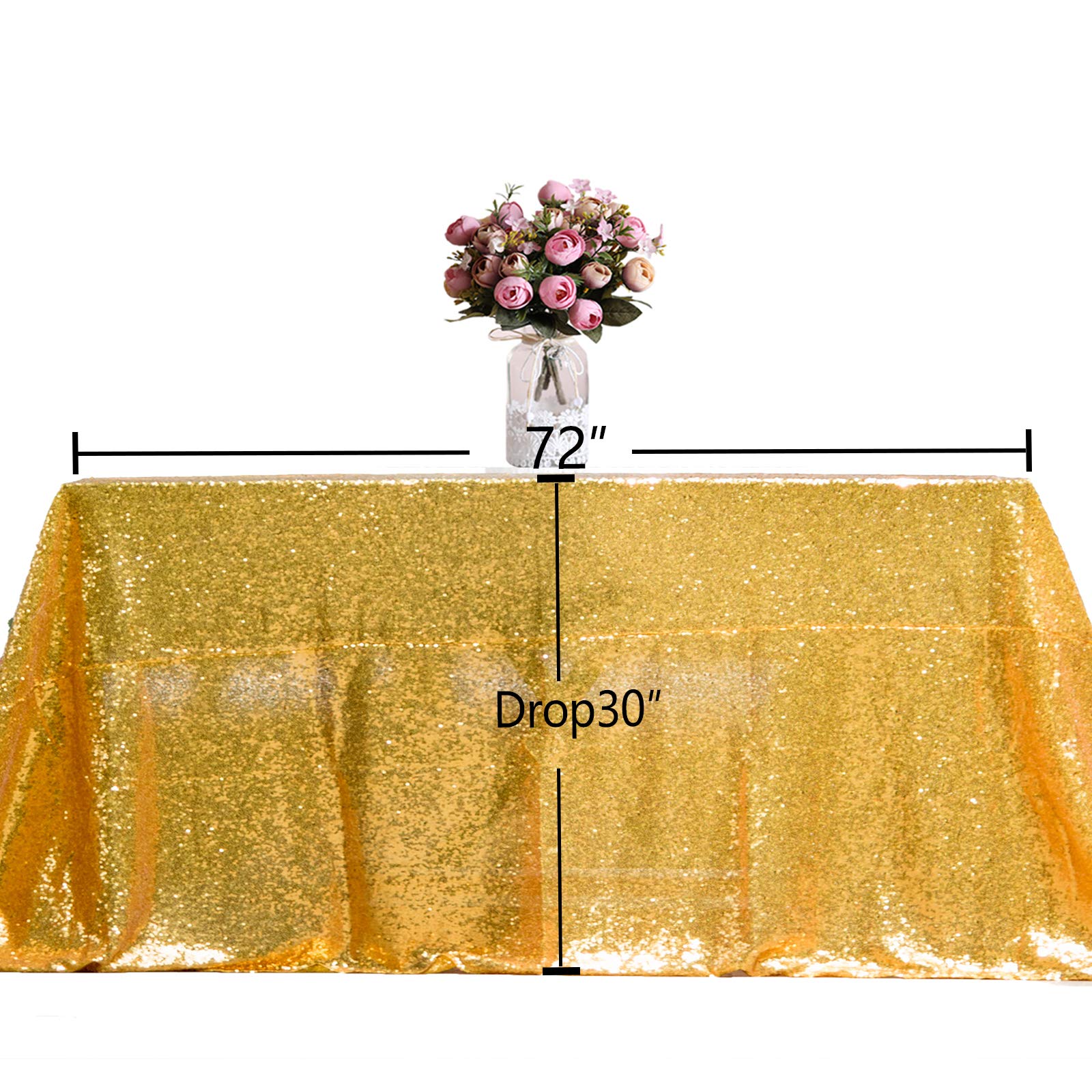 Gold Sequin Tablecloth 90