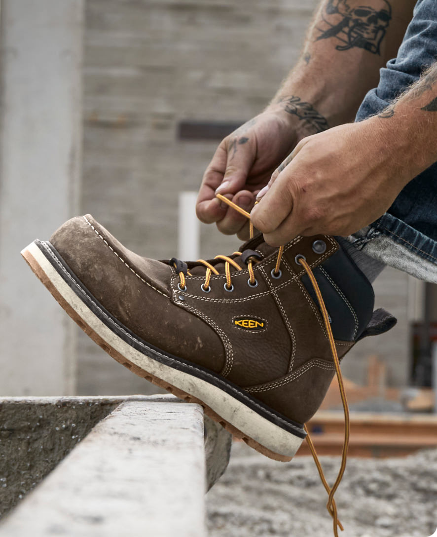 Men's Cincinnati 6 Waterproof Work Boots with Carbon Toe - Dark Chocolate/Sandshell - Durable Safety Boots for Construction, Hiking & Outdoor Work