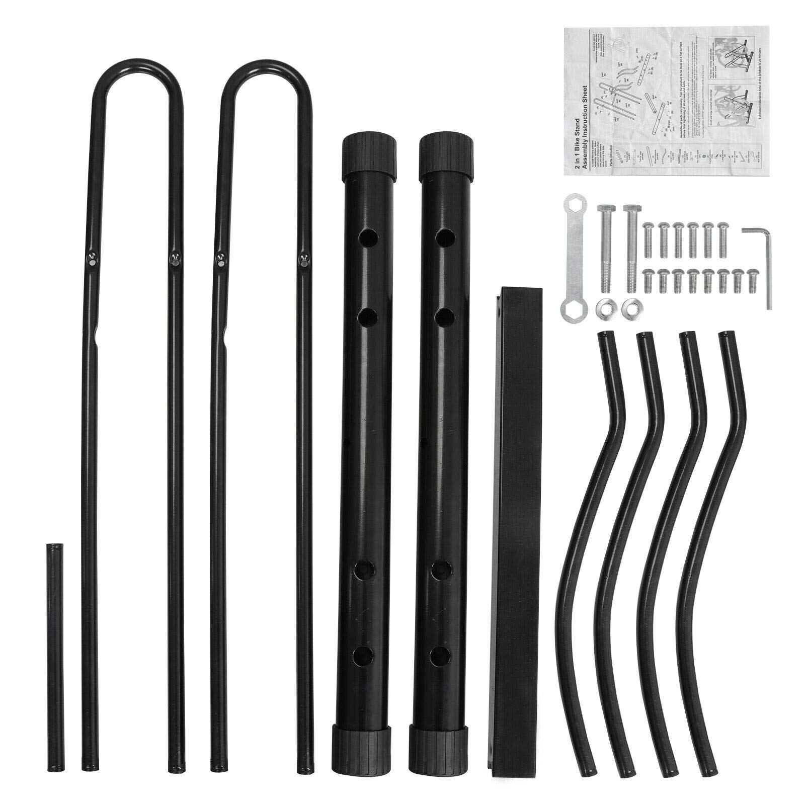 NADA Large Bike Floor Storage Rack - Heavy Duty Bicycle Stand Holder for Indoor/Outdoor Use - Perfect for Garage, School, or Home Organization