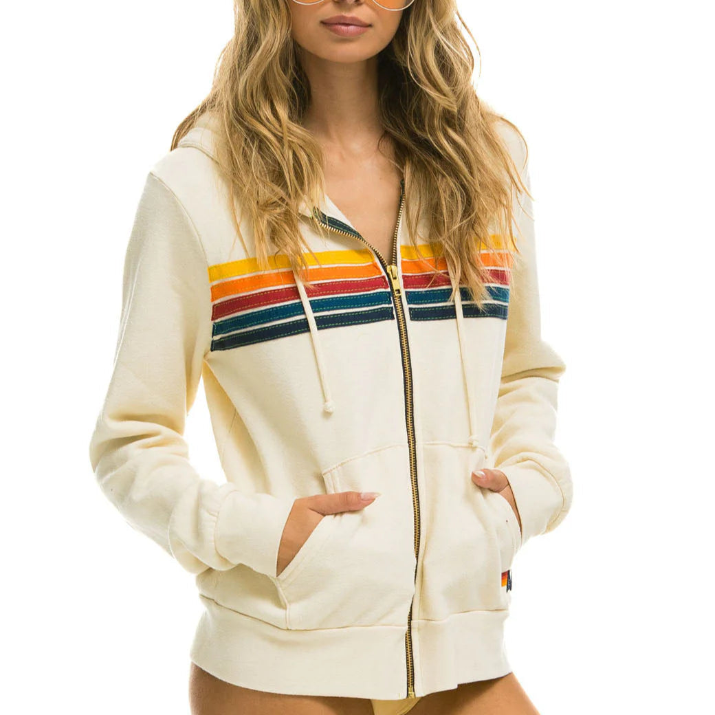 5 Stripe Zip Hoodie for Men & Women - Stylish Casual Pullover with Front Pockets - Perfect for Gym, Running, and Everyday Wear