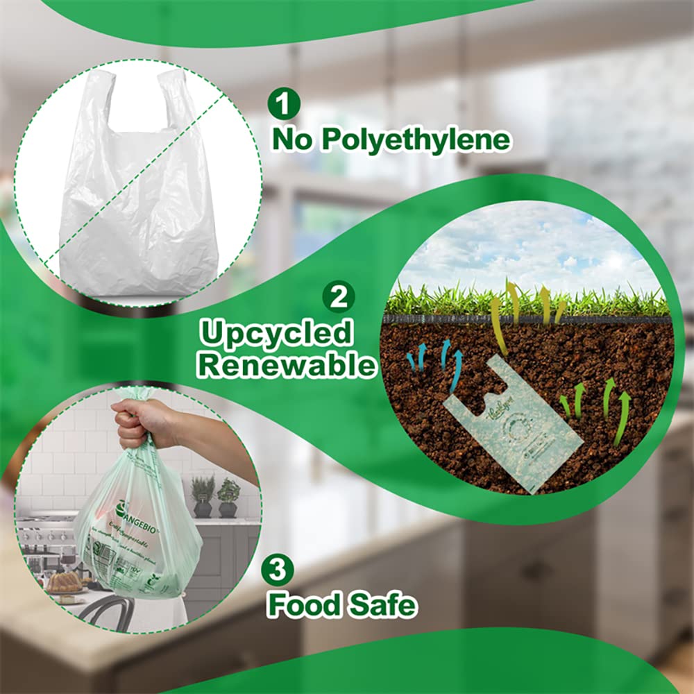 Extra Large 500-Count OrangeBio Certified Compostable Shopping Bags - 12