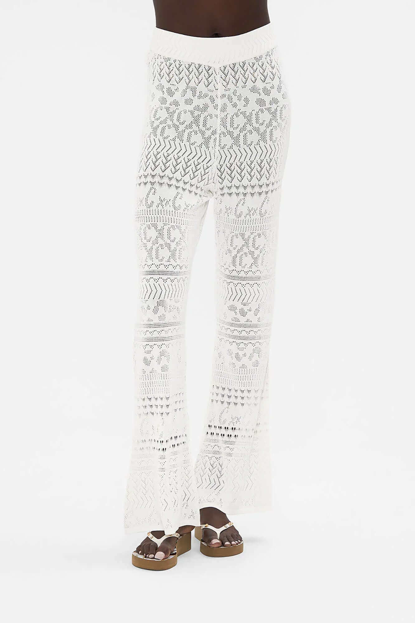 Sea Charm Knit Pant - Soft Stretchy Comfortable Women's Lounge Pants for Home, Yoga & Travel | Casual Elastic Waist Joggers
