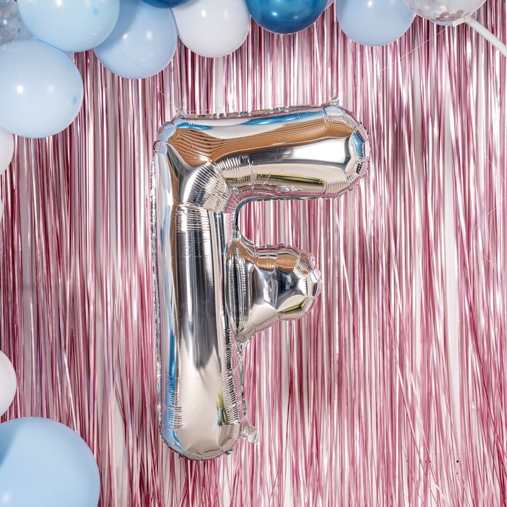 Balloonify Silver Mylar Letter F Balloon - 40 Inch Large Foil Alphabet Balloon for Birthday Party Decorations, Wedding, Baby Shower & Graduation Celebrations