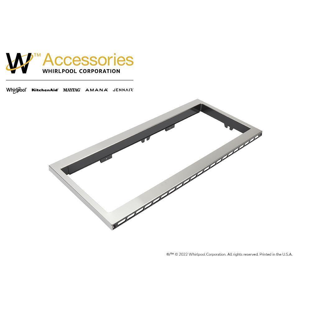 Amana W11451308 Built-In Low Profile Microwave Slim Trim Kit - Stainless Steel - Perfect for Modern Kitchen Remodeling & Space-Saving Design