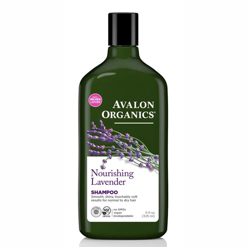 Avalon Organics Nourishing Lavender Shampoo - Sulfate-Free, Vegan Hair Care for Dry & Damaged Hair - Perfect for Daily Use & Scalp Soothing