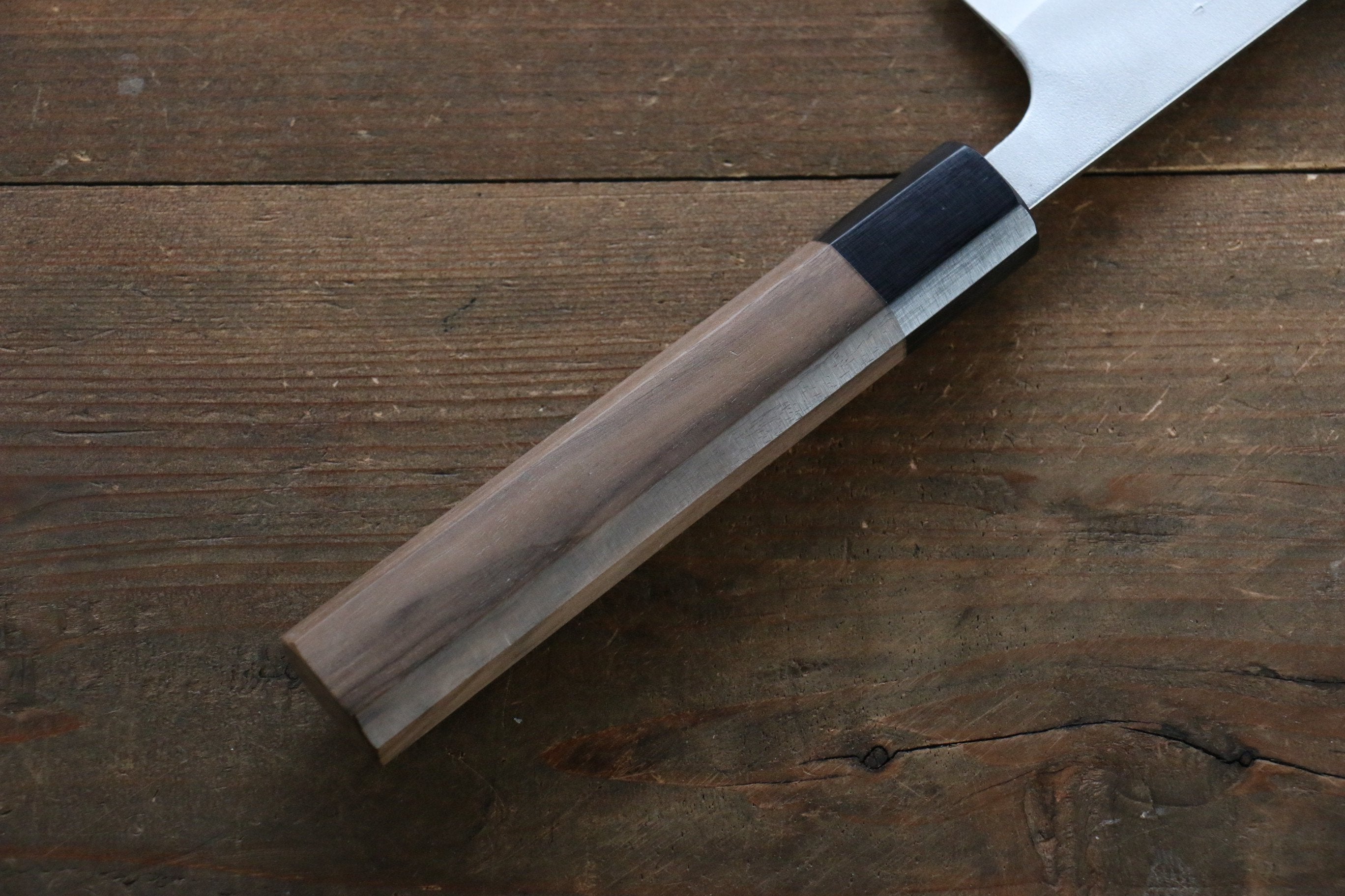 Nao Yamamoto Silver Steel No.3 Nashiji Gyuto 210mm Japanese Chef Knife with Walnut Handle - Perfect for Sushi, Meat Cutting & Professional Kitchen Use