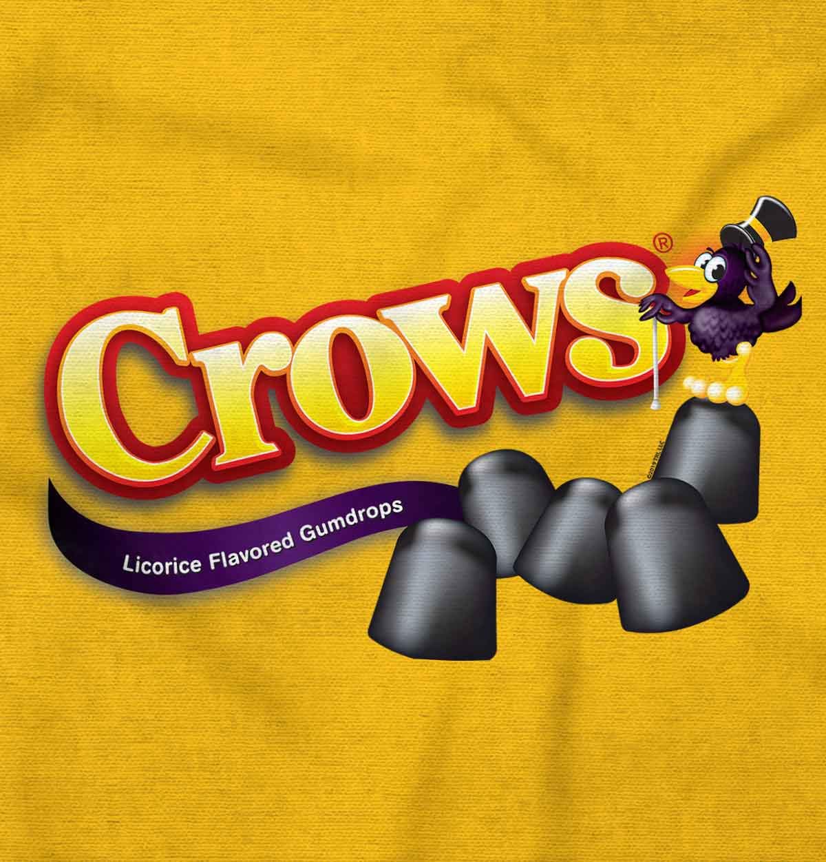 Black Licorice Lover Candy Crows Graphic T-Shirt for Men & Women - Soft Cotton Tee for Casual Wear, Gift for Candy Enthusiasts
