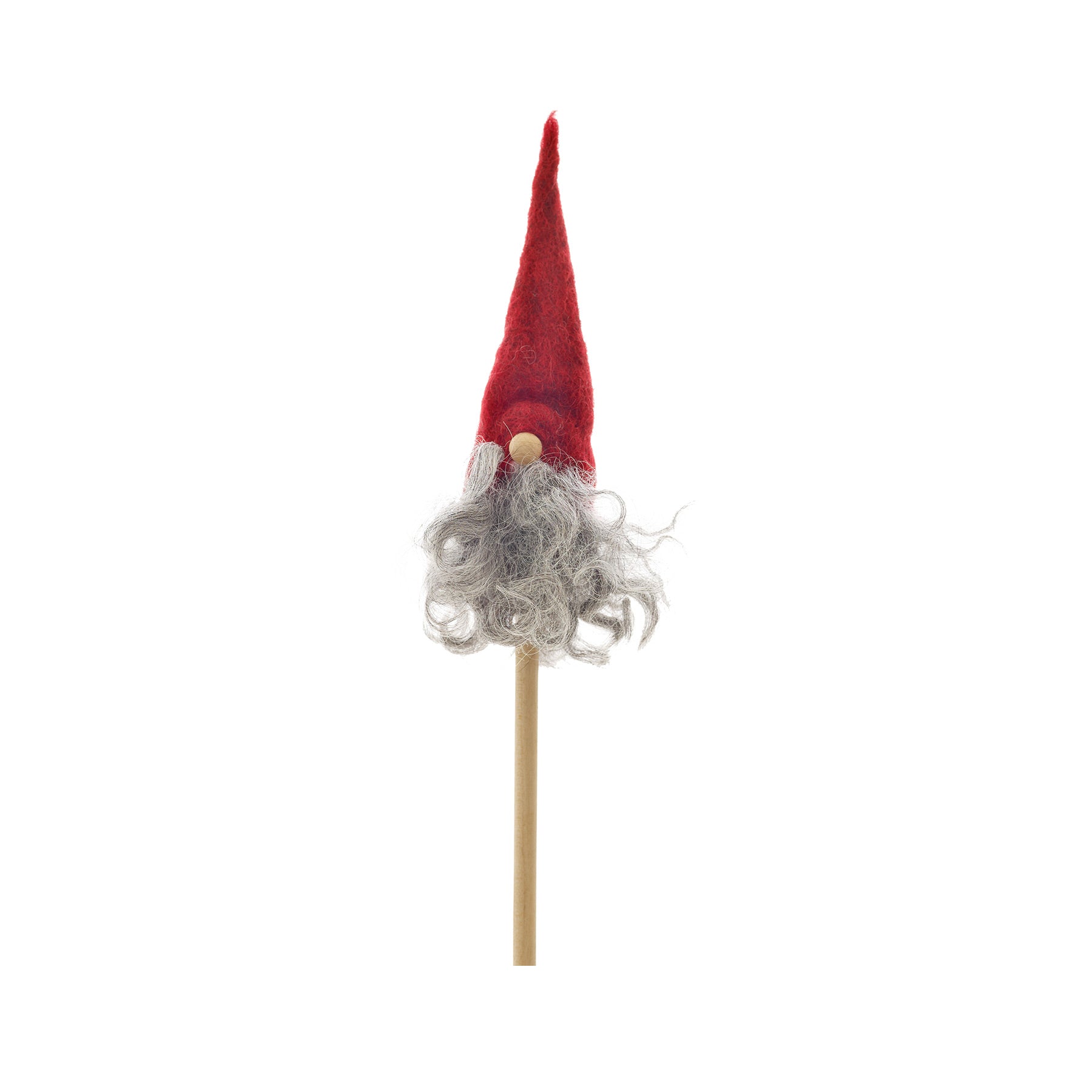 Red Garden Gnome on a Stick - Funny Outdoor Lawn Decoration for Yard, Garden, and Halloween Decor