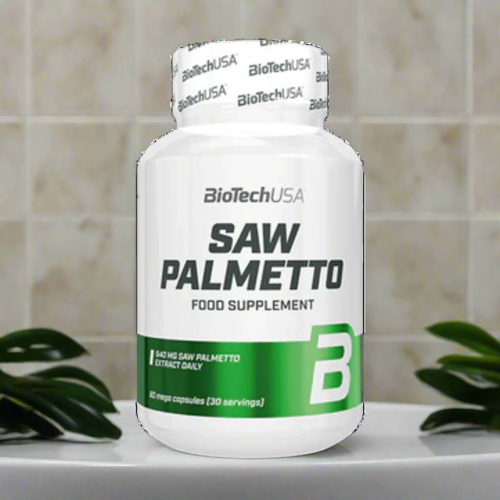 BioTechUSA Saw Palmetto Extract 60 Capsules - Natural Prostate & Hair Growth Support for Men - Daily Supplement for Urinary & Hormonal Health