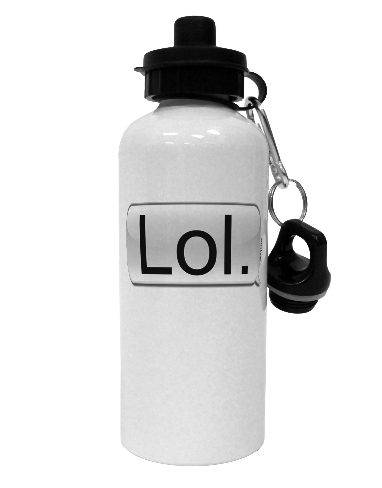 TooLoud Lol Text Bubble 20oz Aluminum Water Bottle - Insulated Stainless Steel Thermos for School, Gym & Outdoor Activities - Leak Proof & BPA Free - White