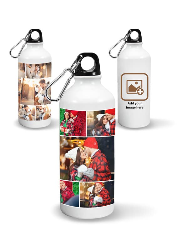 Customized Personalized Water Bottles & Sipper Bottles - Add Your Photo, Name, or Company Logo - Perfect Birthday Gift, Anniversary Gift for Office, Gym, Travel & Outdoor Activities