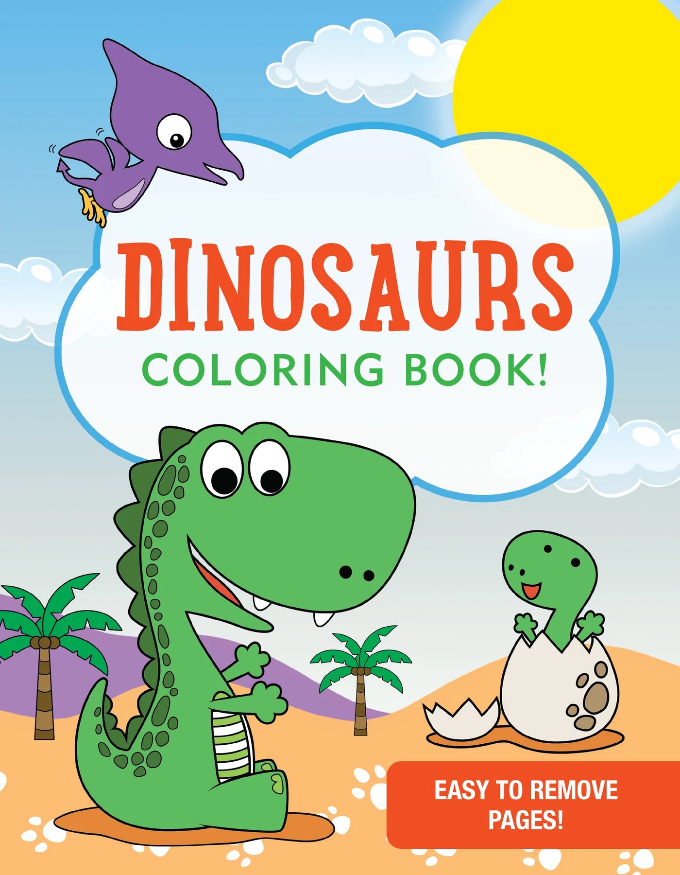 Dinosaurs Coloring Book for Kids - Fun & Educational Dinosaur Activity Book with 50+ Pages - Perfect for Home, School & Travel Activities