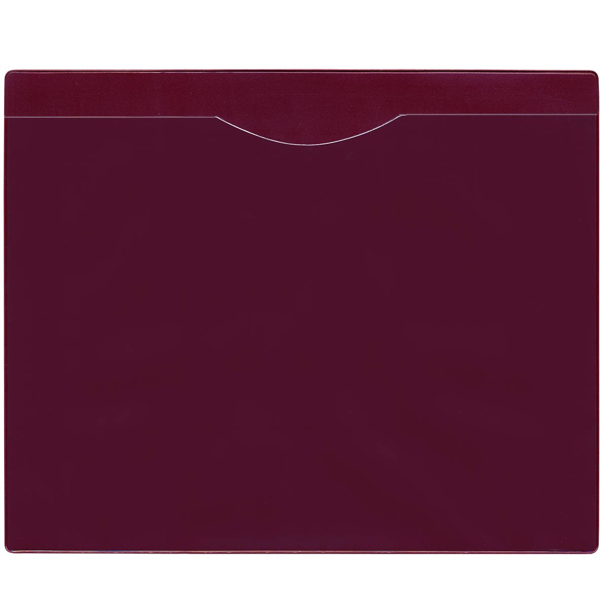StoreSMART® Heavy Duty File Jackets - 5 Pack Maroon Plastic Back & Clear Front - Letter Size Document Protectors for Office, School, Filing & Organization (FJ85PQM-5)