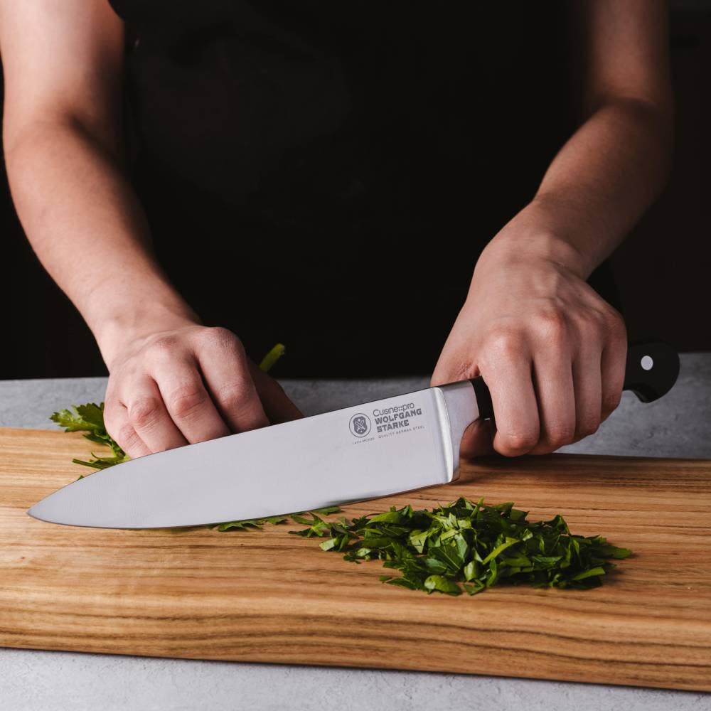 Wolfgang Starke Professional 7-Piece Knife Block Set - High-Quality German Kitchen Knives for Chefs & Home Cooking - Perfect for Slicing, Dicing & Food Prep