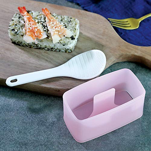 2-Pack Spam Musubi Maker Mold - Sushi Rice Press, Onigiri Mold & Luncheon Meat Press with Rice Paddle - Perfect for Hawaiian Snacks, Bento Boxes & Homemade Sushi Making