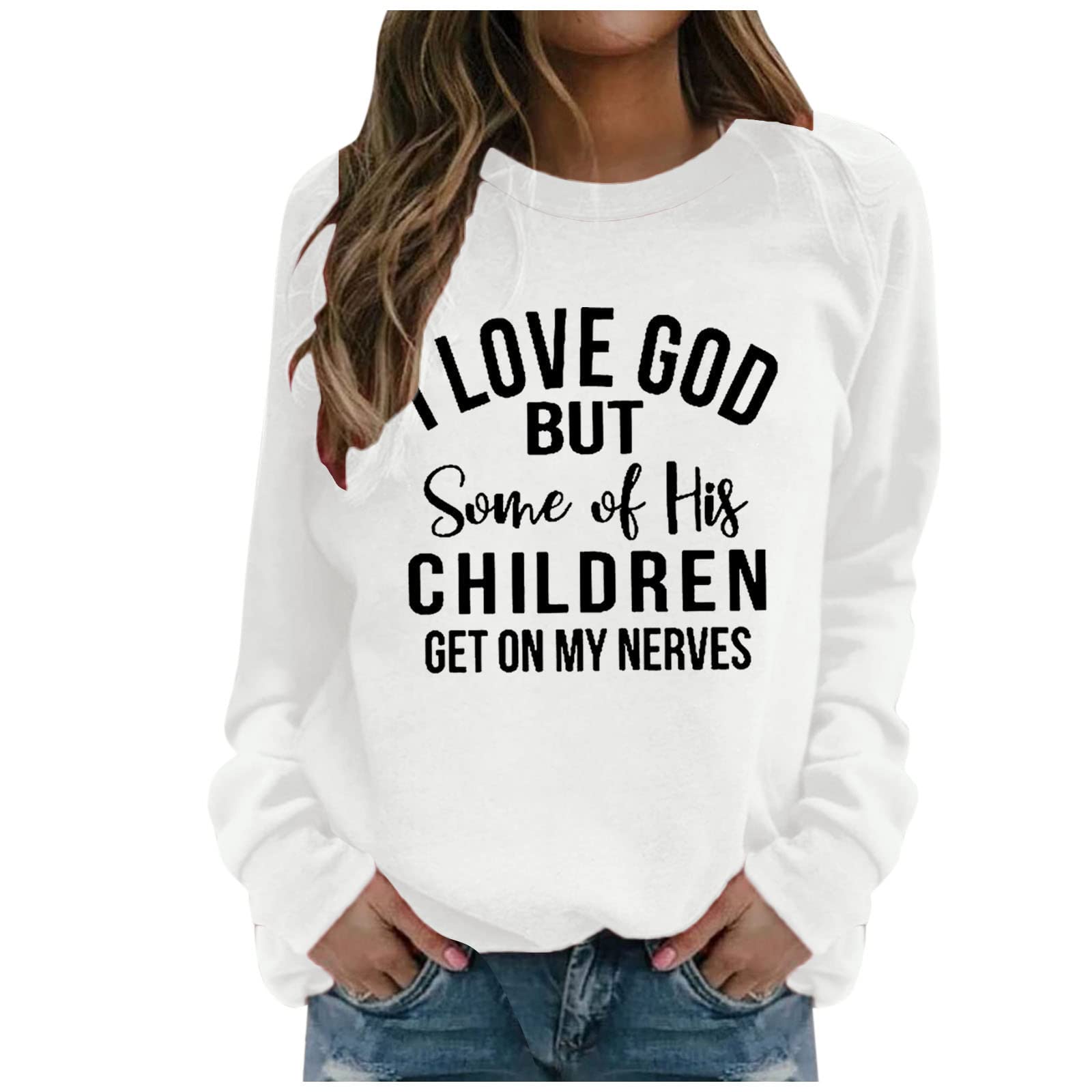 Women's Casual Crew Neck Sweatshirt - Cute Loose Fit Long Sleeve Pullover Top for Everyday Wear | Perfect for Lounge, Workout & Street Style Fashion