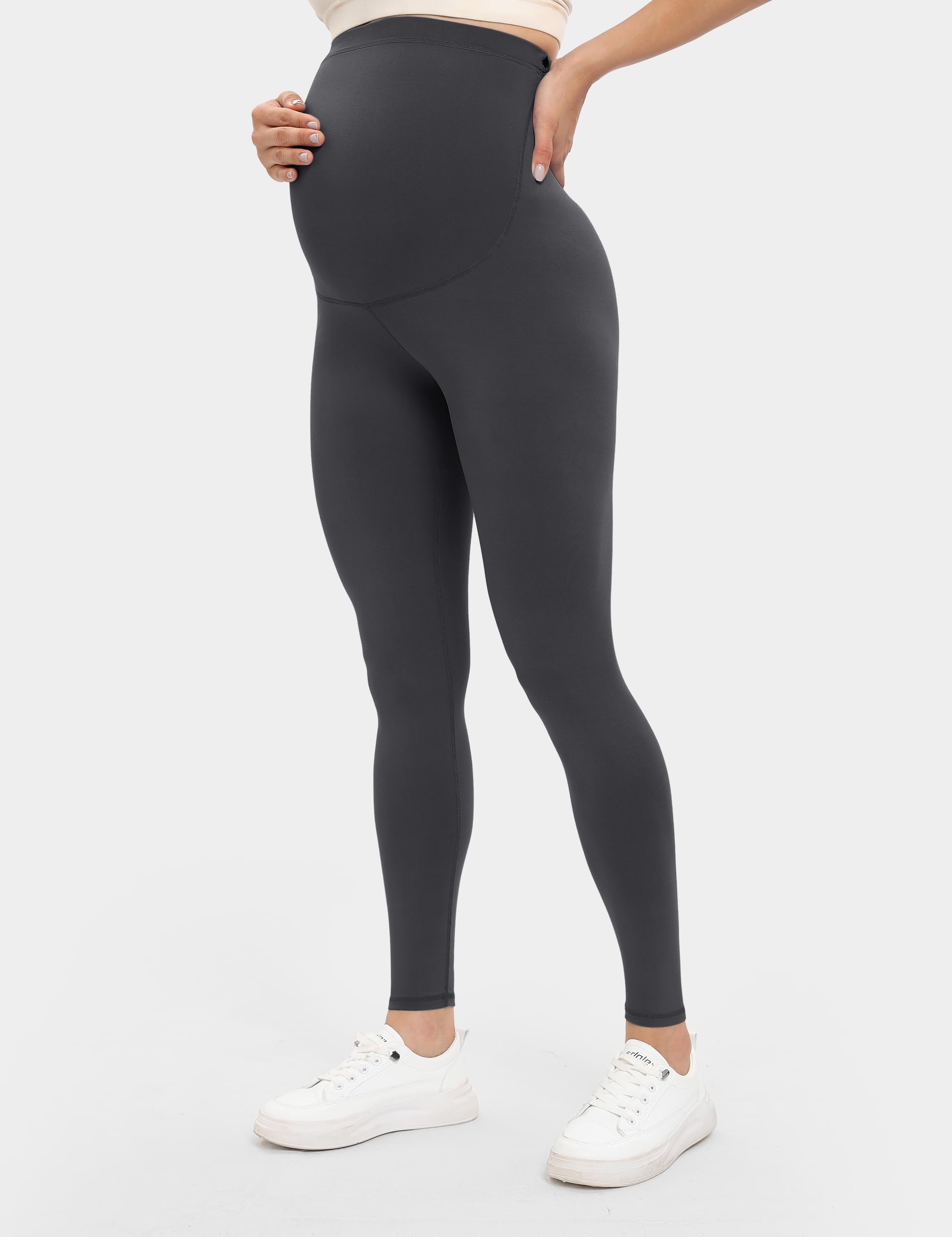 Buttergene Women's Maternity Leggings - Over The Belly Pregnancy Yoga Pants for Workout & Comfort - Perfect for Prenatal Exercise, Daily Wear & Postpartum Recovery