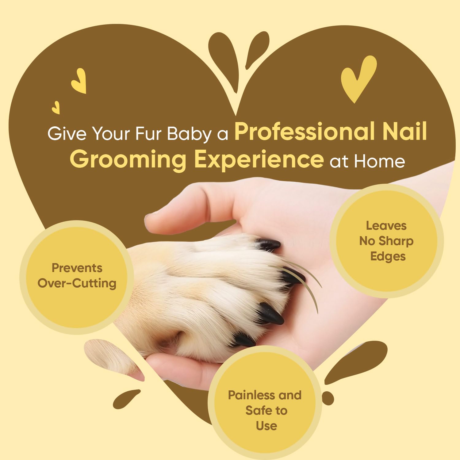 Animigo Dog Nail Grinder - Low Noise, 2-Speed Pet Nail Trimmer with USB Rechargeable Battery & Extra Diamond Grinding Head - Safe for Small & Medium Dogs & Cats - Perfect for Home Grooming & Professional Pet Care