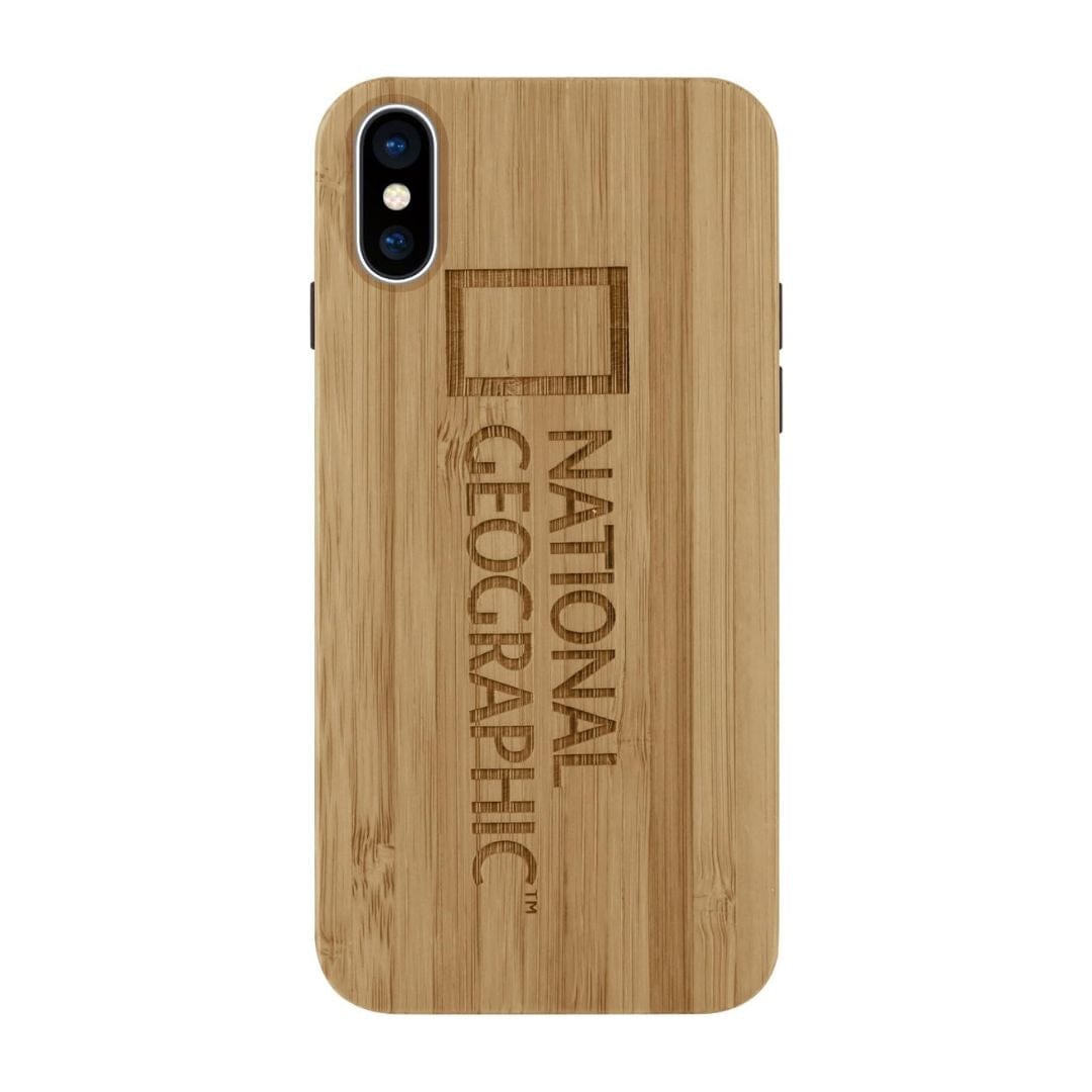 National Geographic Nature Wood Case for iPhone X - Eco-Friendly Protective Cover with Unique Wood Grain Design | Perfect for Outdoor Adventures, Travel & Daily Use