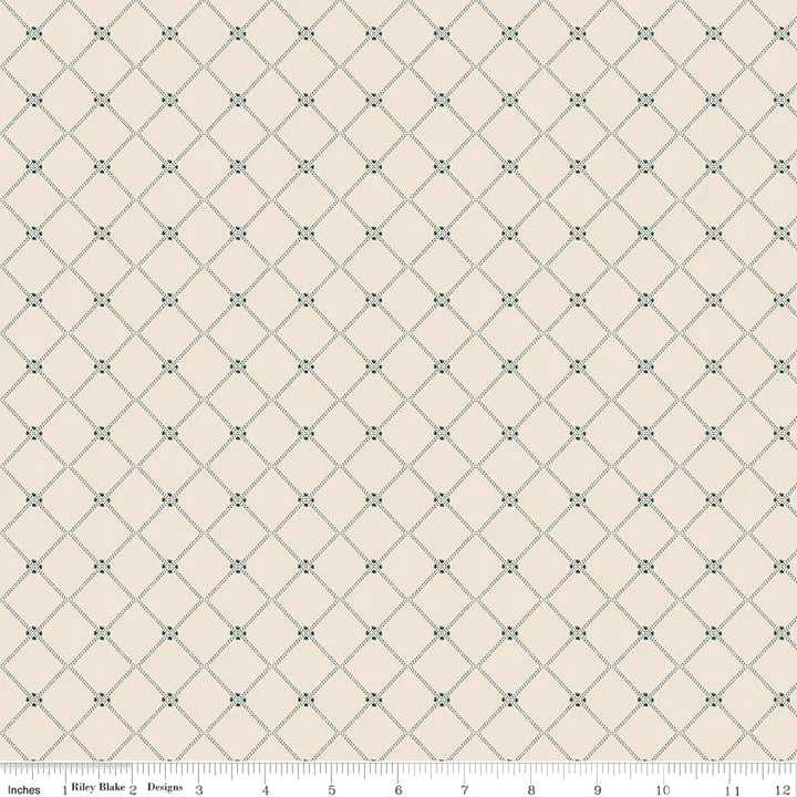 Fairy Dust Diamonds Fabric by Riley Blake Designs - C12445 Cream Cotton Quilting Material for DIY Crafts, Home Decor & Sewing Projects