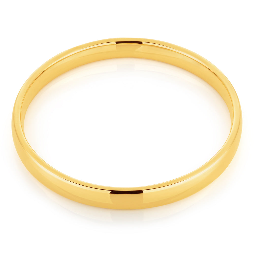 9ct Gold Bangle 65mm x 8mm - Elegant Solid Gold Bracelet for Women - Perfect for Everyday Wear, Gifts & Special Occasions