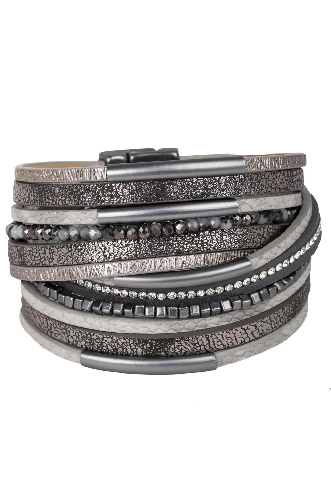 Glimmer Leather Bracelet for Women - Stylish & Adjustable Handmade Leather Wristband - Perfect for Casual Wear, Boho Fashion & Everyday Accessories