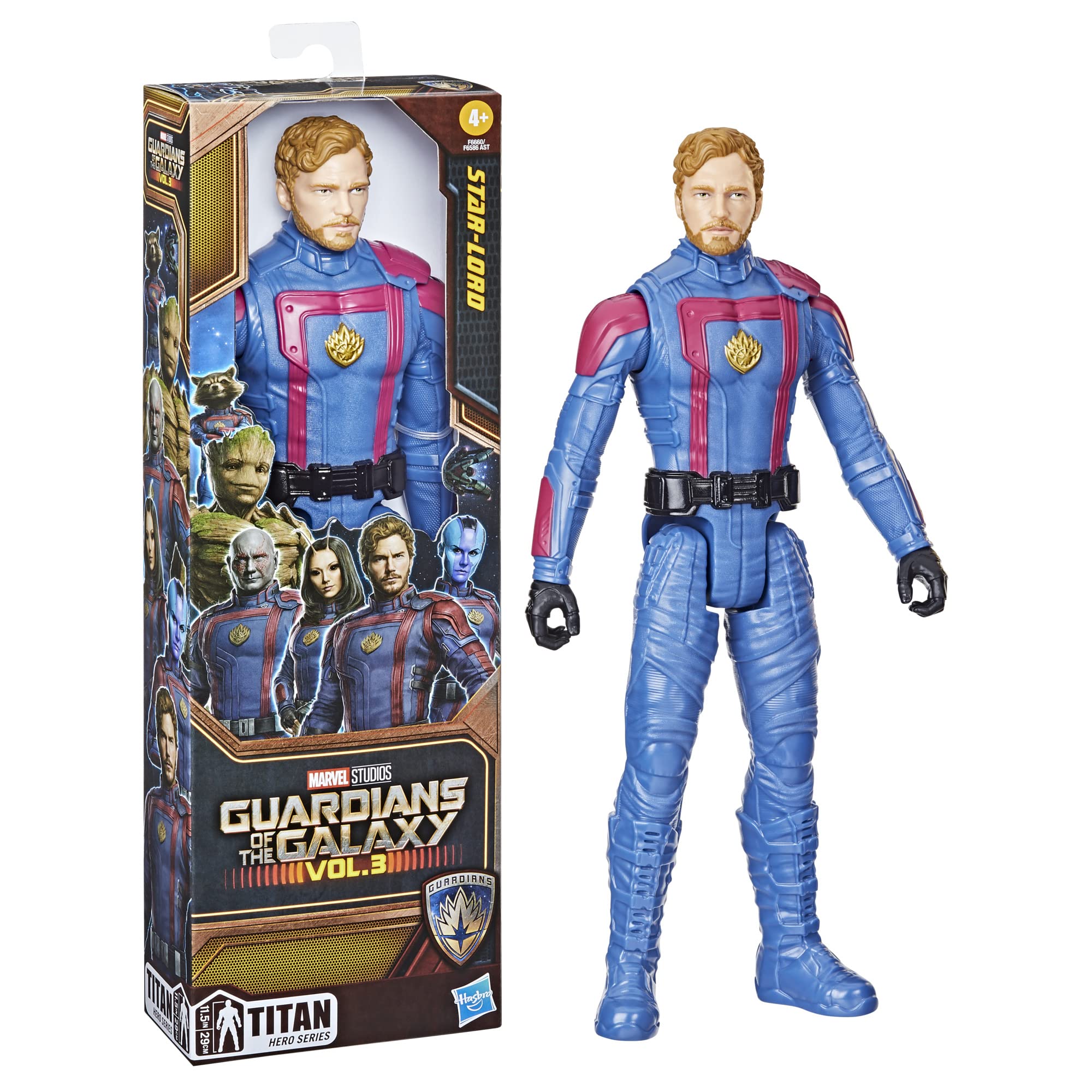 Marvel Guardians of The Galaxy Vol.3 Titan Hero Series Star-Lord 11-Inch Action Figure - Superhero Toy Gift for Boys & Girls Ages 4+ - Collectible Role Play Toy for Kids Birthday & Christmas Gifts