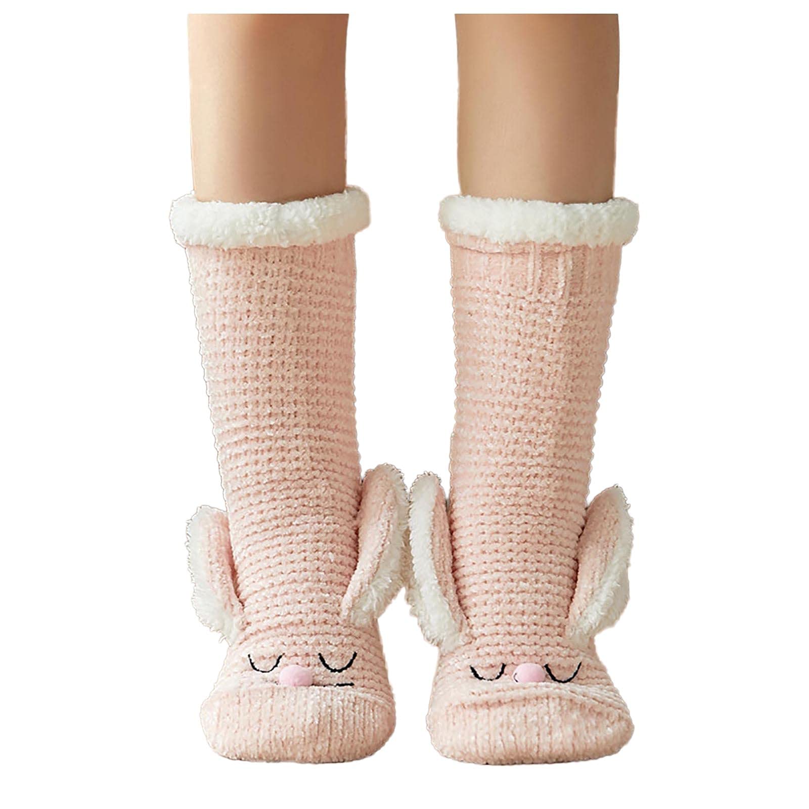 Cozy Women's Winter Fuzzy Socks - Thick Warm Sleeping Socks with Cute Cartoon Designs - Perfect for Cold Nights, Lounge Wear & Gift Giving