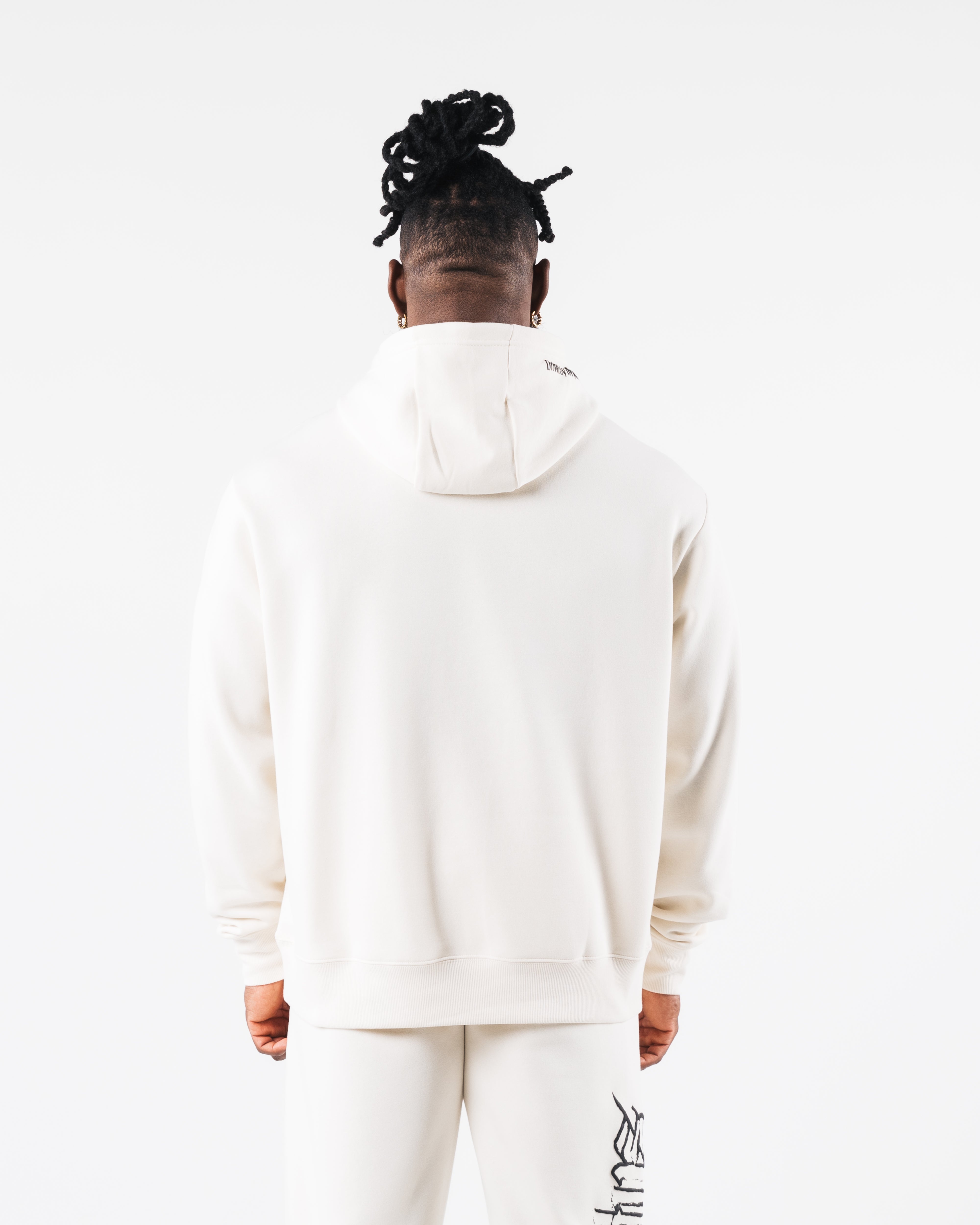 Script Hoodie Ivory - Soft & Stylish Pullover Sweatshirt for Men & Women | Perfect for Casual Wear, Gym, and Outdoor Activities