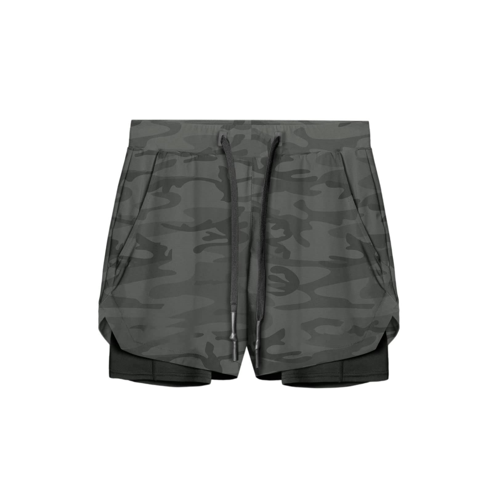 ChyJoey Men's 2-in-1 Running Shorts with Phone Pockets - Quick Dry Gym Workout & Athletic Training Shorts - Perfect for Jogging, Basketball, and Outdoor Sports Activities
