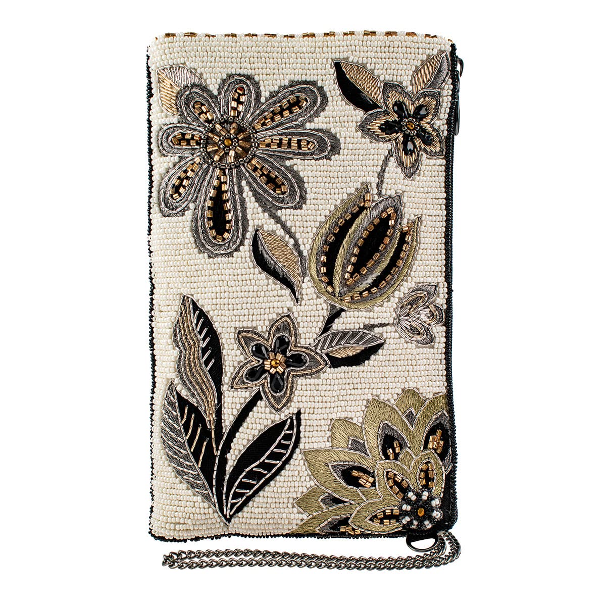Mary Frances Breezy Crossbody Phone Bag for Women - Stylish Ivory Leather Small Shoulder Purse with Adjustable Strap, Perfect for Travel, Shopping & Everyday Use
