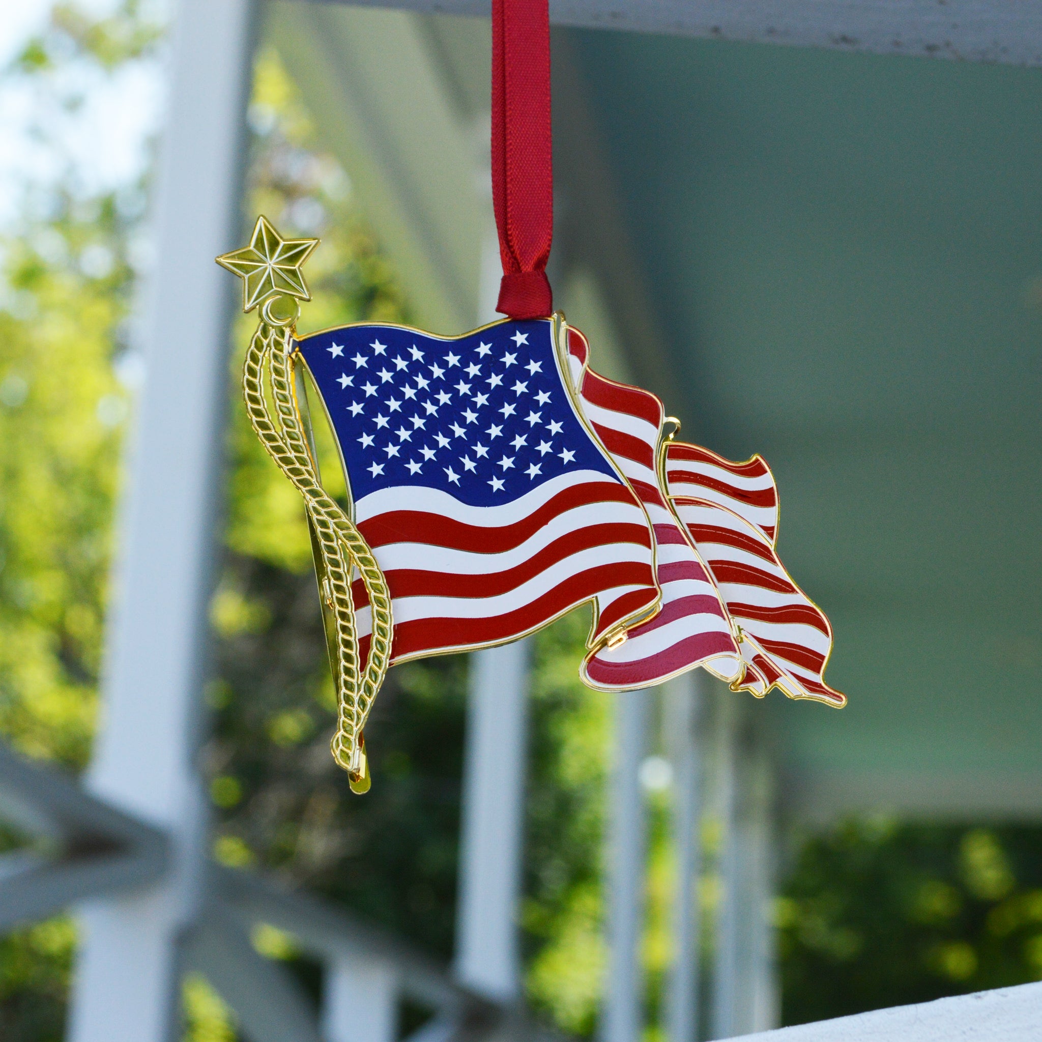 Waving American Flag Ornament - Patriotic Home Decor for Wall, Yard & Parties | Perfect for 4th of July, Memorial Day & Veterans Day Celebrations