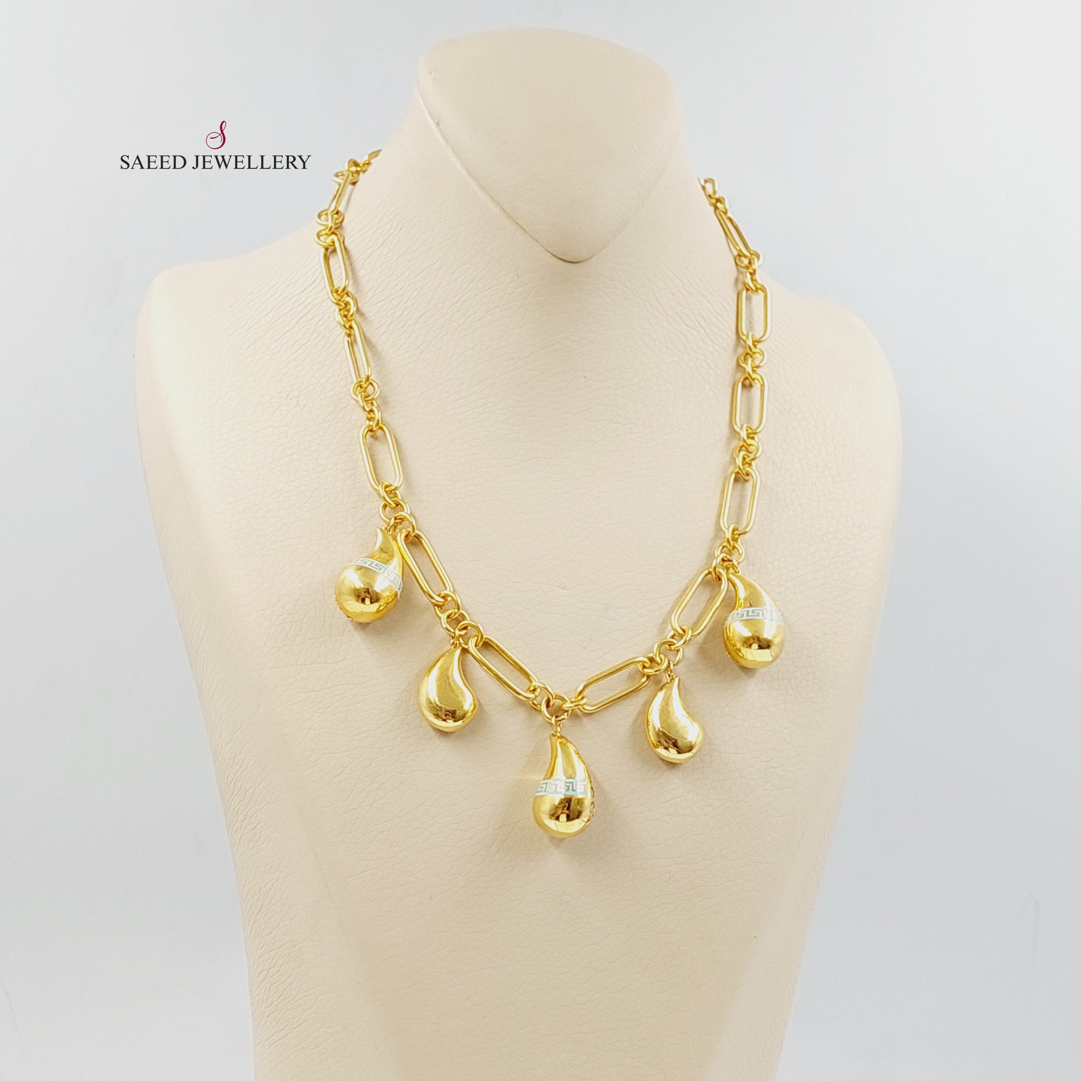 Enameled Almond Necklace - Elegant Handmade Jewelry for Women, Perfect for Casual Wear & Special Occasions