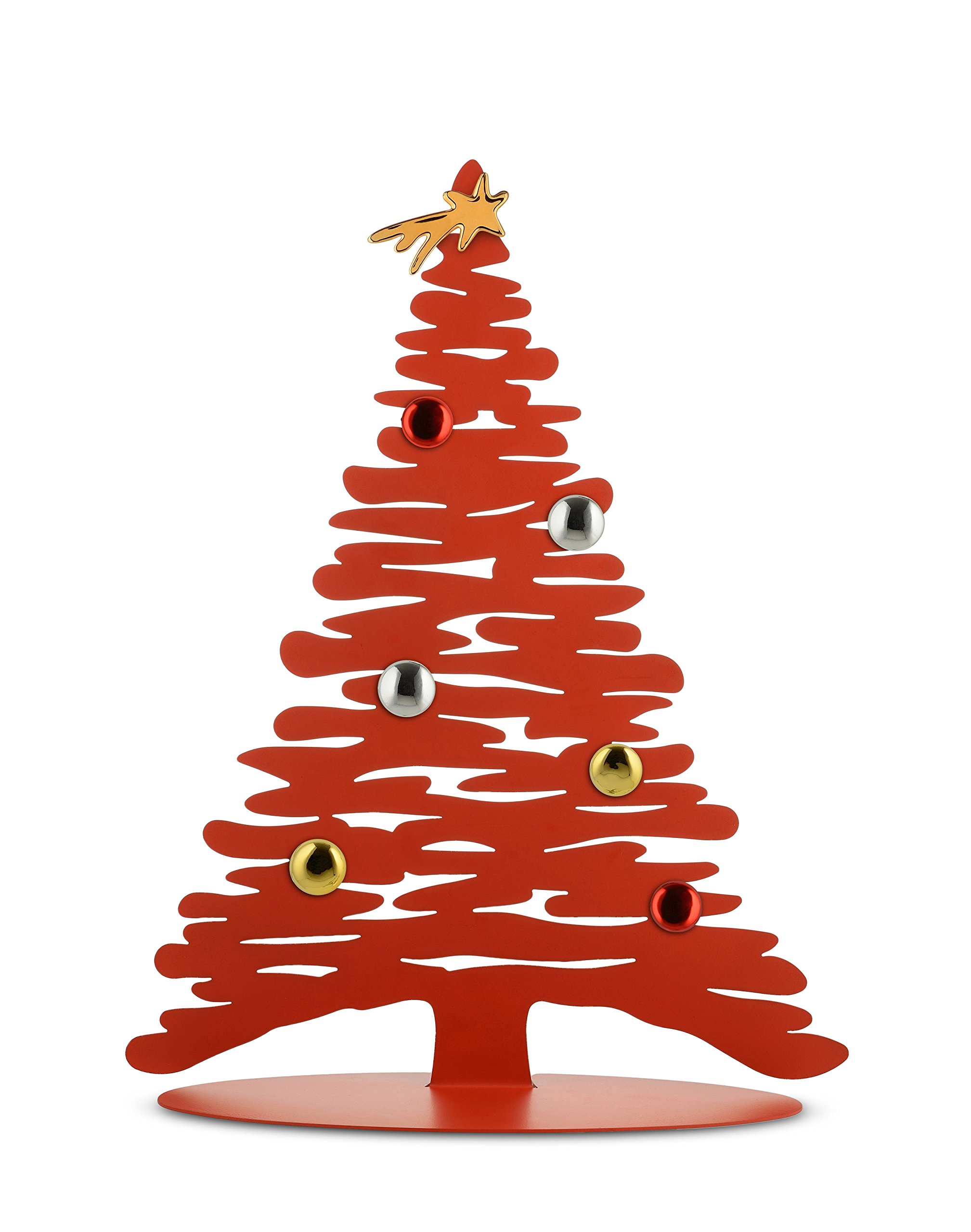 Alessi Bark Christmas Ornament - Festive Red Dog-Themed Holiday Tree Decoration for Xmas, Home & Office Decor